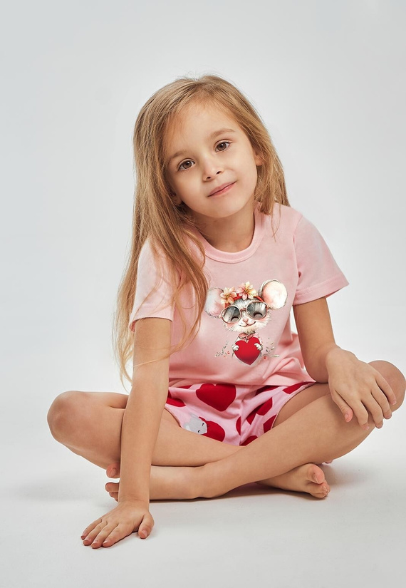 Taro 3559 Mika розова детска пижама 100% памук