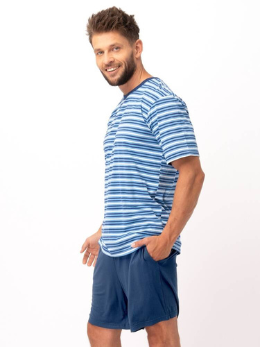 MNS 364 Мъжка пижама Key blue