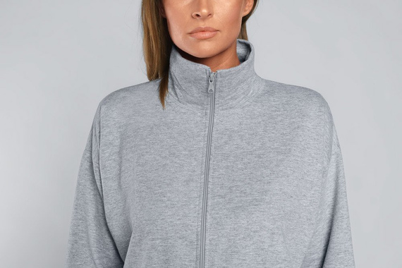 Grafi Дамски халат с цип Италианска мода - меланж 