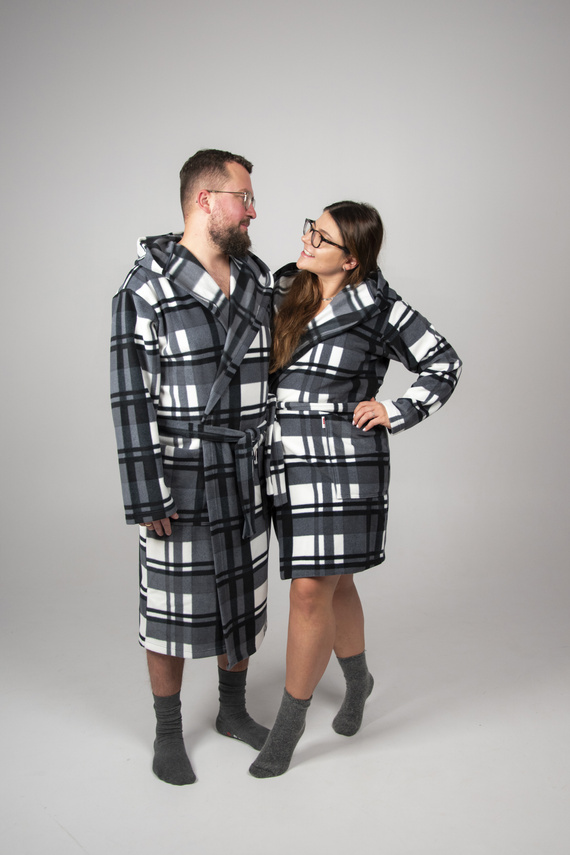 Мъжки халат De Lafense 034 с качулка – Мек, Топъл и Удобен за Дома