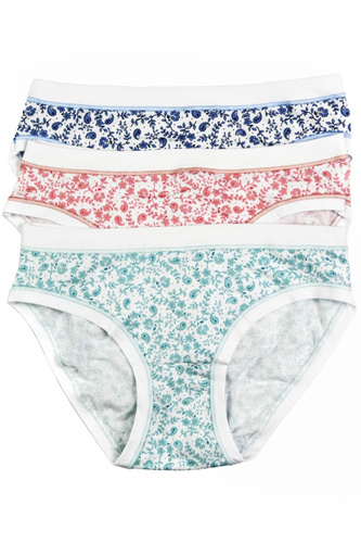 3362 MINI-5H100 3-pak Cotonella – majtki damskie bawełniane, niski krój mini