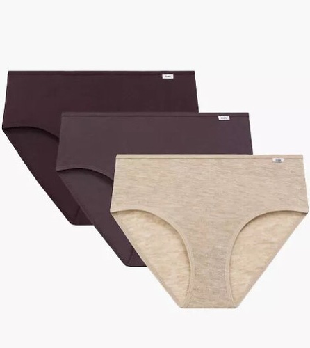 3CLP-011/Z25 Maxi Дамски бикини Atlantic beige-wine-purple – памук, 3 бр.