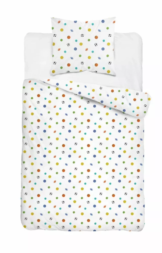 5442 A Sportowy Sen Детско памучно спално бельо Detexpol бяло