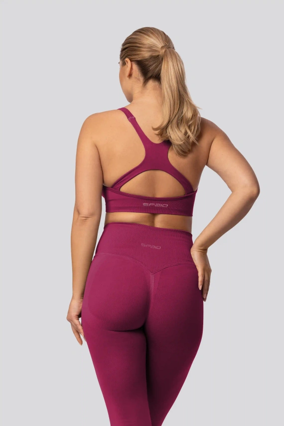 Клин push-up Spaio PRO висок талия плътен моделиращ red wine