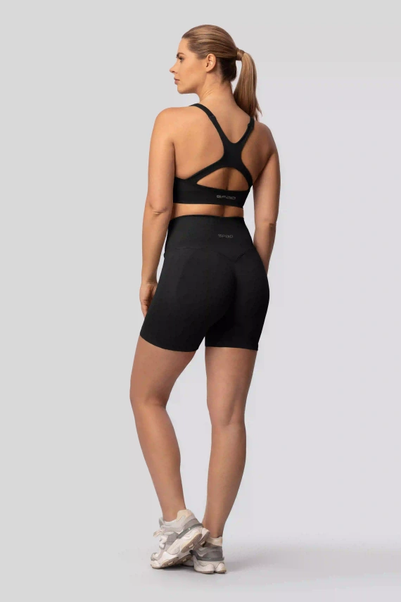 Spaio PUSH-UP PRO моделиращи безшевни шорти фитнес висок колан black