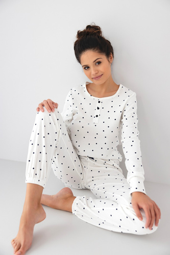 Дамска пижама Bluebell Sensis - цвят екрю