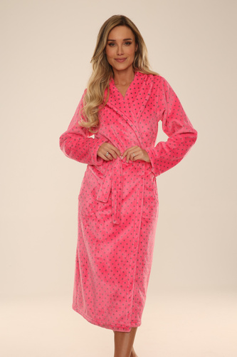 548 Melanie Дълъг дамски халат Forex - малина