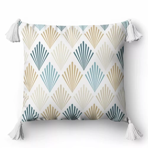 5403 A Декоративна калъфка Орнаменти Панама 58 Detexpol бяло/бежово/сиво