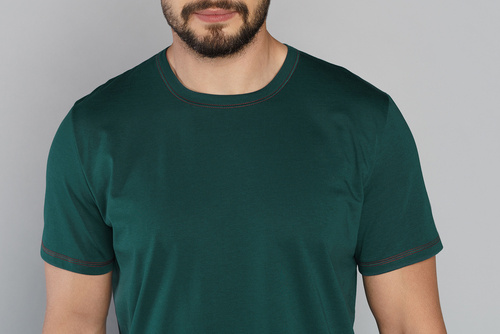 Narwik Мъжка пижама с къс ръкав и дълъг панталон Италианска мода - зелено/принт