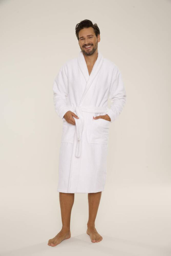735 Manuele мъжки халат De Lafense - бял