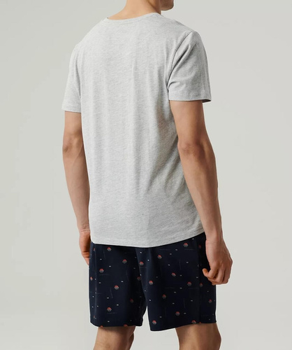 NMP-384 Мъжка пижама с къс ръкав, атлантическо сиво тъмносиньо