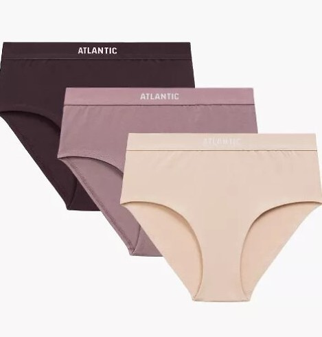 3CLP-009/Z25 Дамски бикини Atlantic pink-wine-beige – maxi Sport, памук, 3 бр.