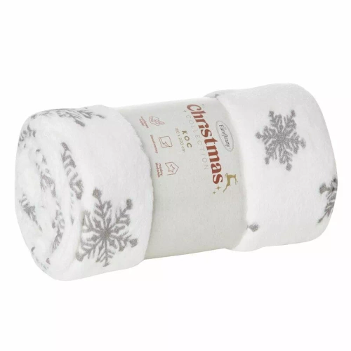 Коледно одеяло Blink с еврофирани звезди, сребристо