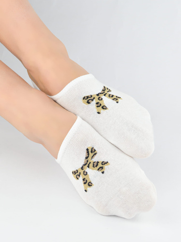 Дамски балерини чорапи ST100 Noviti – памучни невидими със силикон