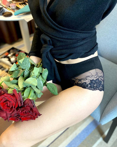 530 Iness Панталон с висока талия De lafense - черен