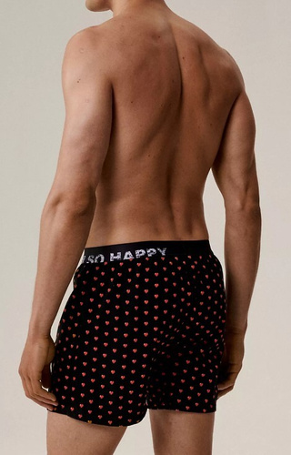 2GMB-011 Мъжки боксерки Atlantic - памучни, с принт на сърце, комплект от 2 броя