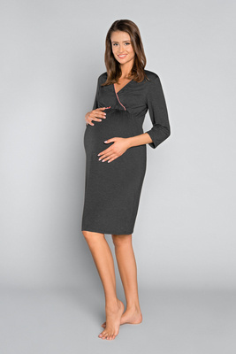 Italia Fashion майчинство и кърмене 3/4 ръкав sonata - тъмен меланж/коса