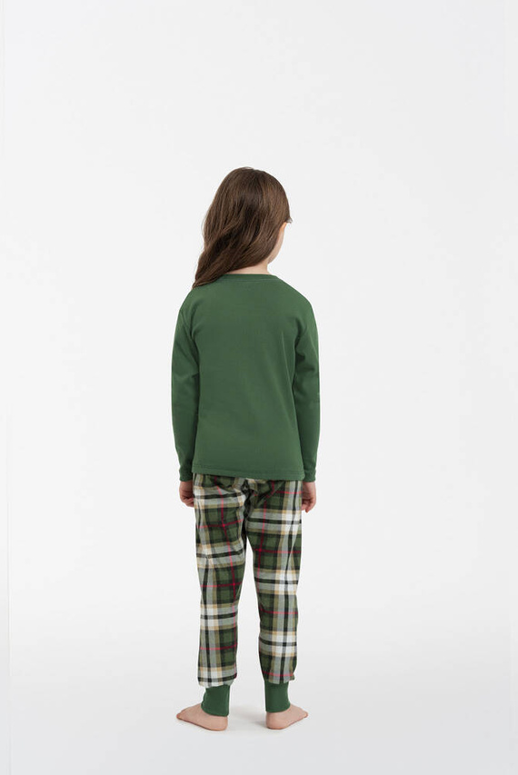 Детска пижама Zonda Италианска мода - зелена/принт