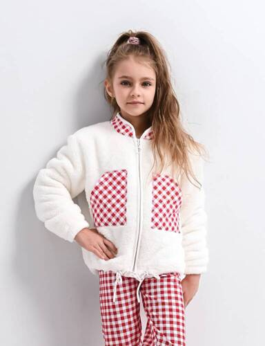 Детски суитчър Perfect Kids Sensis - кремаво-червен