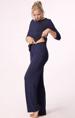 Пижамен панталон Margot Mix&Match Nipplex - тъмносин