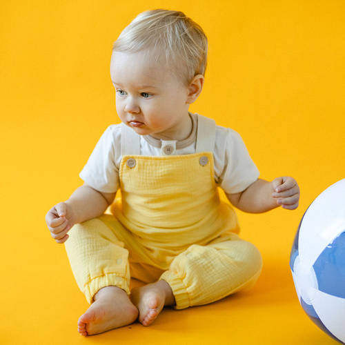 Бебешки гащеризон Elephant Eevi - жълт