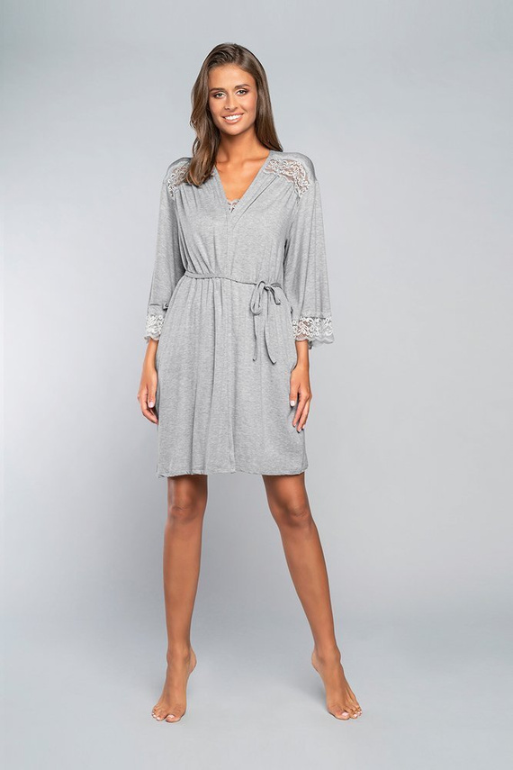 Халат Samaria Италианска мода 3/4 ръкав - сив