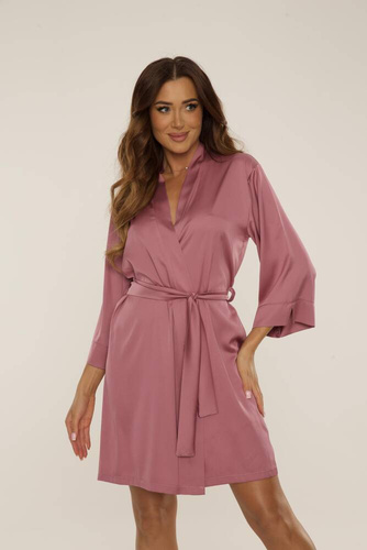 757 Cordelia Дамски халат с неглиже De Lafense - ягодов цвят
