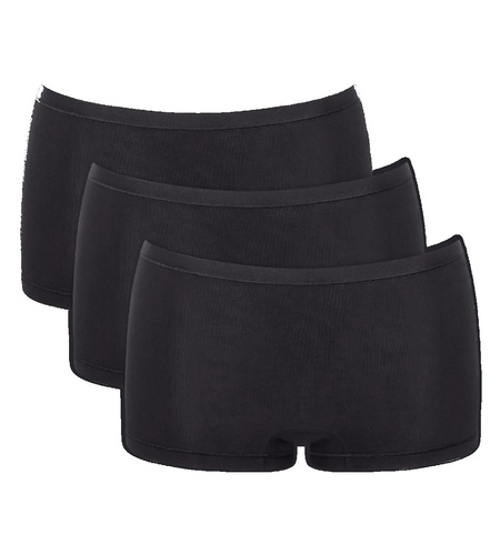Дамски бикини Go Daily Cotton Short Sloggi с 3 бр. - черни