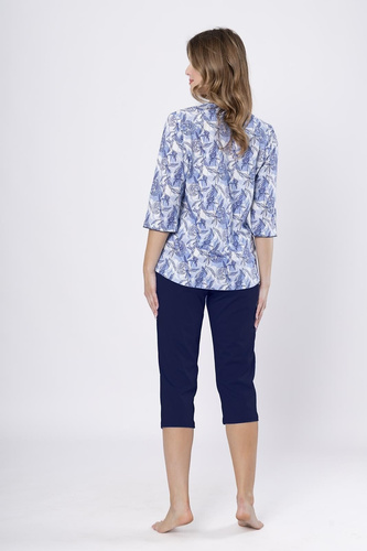 Дамска пижама Ewlin 1661 Leveza jeans – памук, 3/4 ръкави