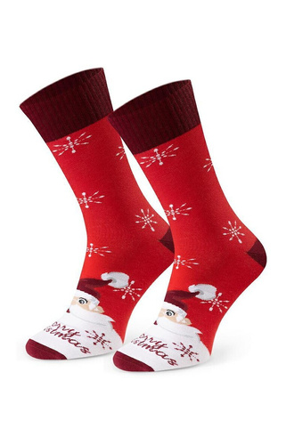 Арт.136 Мъжки коледни чорапи Steven red 161 – коледни десени, памук