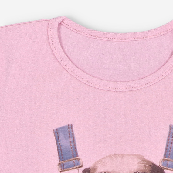 KAR-4004/ROZ Момичешка тениска с къс ръкав Lagarto Verde розово