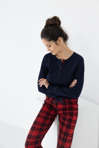 Дамска пижама Yvette Sensis - тъмносиня