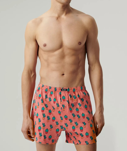 2MBH-005 Мъжки боксерки Atlantic - тъмносини-корал