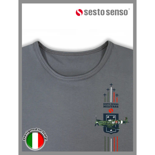 2404 Мъжка милитъри пижама с дълъг ръкав и панталон Sesto Senso - графит