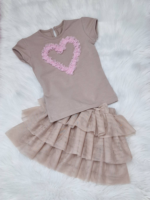 Бежова пола от тюл Mia Bambarillo