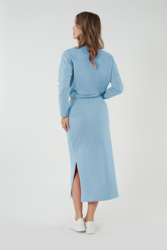 Дамска макси пола Stella Италианска мода - синьо 