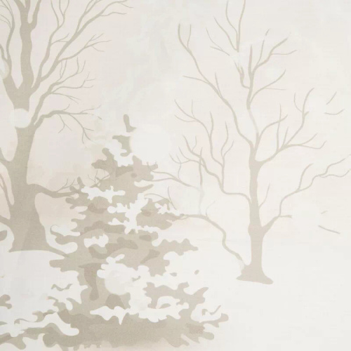 Снежинка Микрофибърно коледно спално бельо Европердета бял зимен пейзаж – меко, леко и лесно за поддръжка, с цип