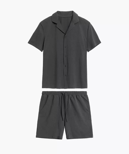 BNMP-003 Мъжка пижама с къс ръкав, атлантическо сиво