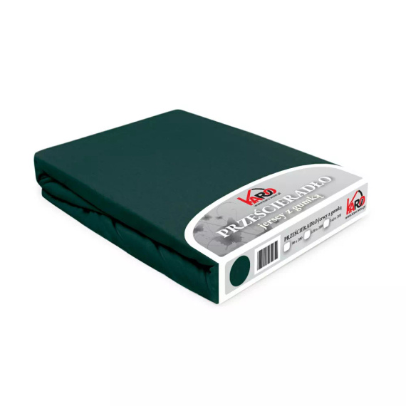 Втален чаршаф от трико Constance KARO - бутилково зелено 036