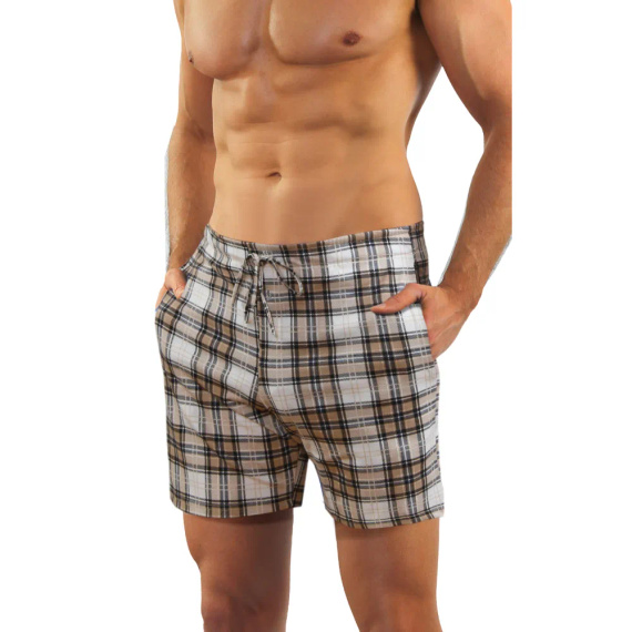 2187/27 Мъжка пижама с къс ръкав Sesto Senso latte