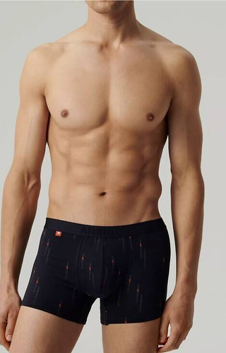 3MH-210 Мъжки боксерки Atlantic - тъмносиньо-зелени