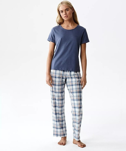 Дамска пижама Atlantic NLP-513 модал и памук къс ръкав с джобове