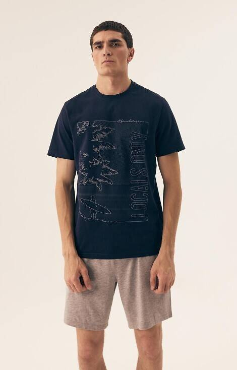 42598 Мъжка сърф пижама Core Henderson - тъмносиня