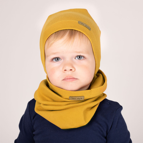 141283 Комплект шапка + шал Nicol - горчица