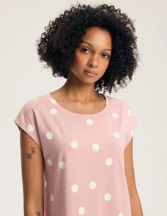 Henderson Gitte 45426 нощница 100% памук dusty rose къс ръкав