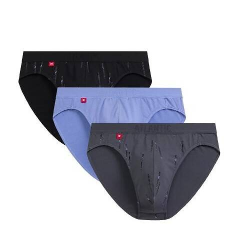 3MP-193 A'3 Мъжки слип Atlantic - черен-деним-графит