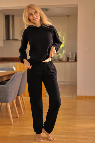 Дамски анцуг Brav Mirale | Удобен памучен комплект | Полско производство - черни