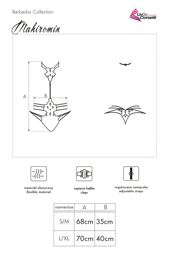 Mahiromin Red LC 90574 LivCo Corsetti Fashion черно дамско боди