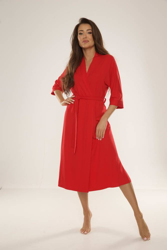 942 Visa Дълъг халат De Lafense - червен 589