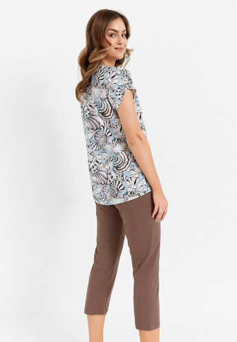 483 Дамска пижама Cana - шоколадово синя